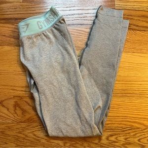Gymshark light gray and light blue leggings